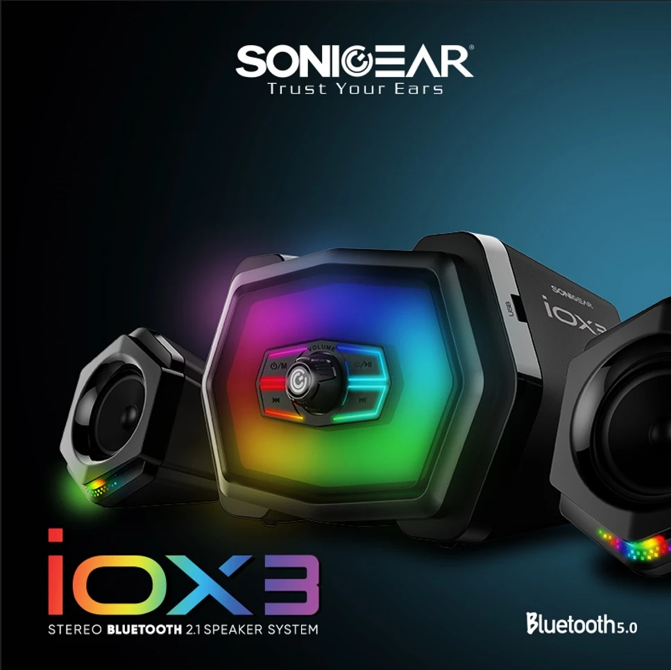 SONICGEAR IOX 3 | STEREO BLUETOOTH 5.0 | 2.1 SPEAKER SYSTEM | RGB