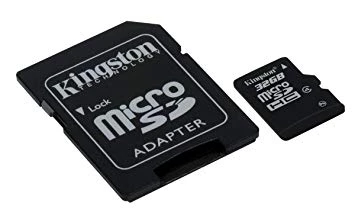بطاقة ذاكرة KINGSTON MICRO SD سعة 32 جيجابايت + محول SD / Canvas Select