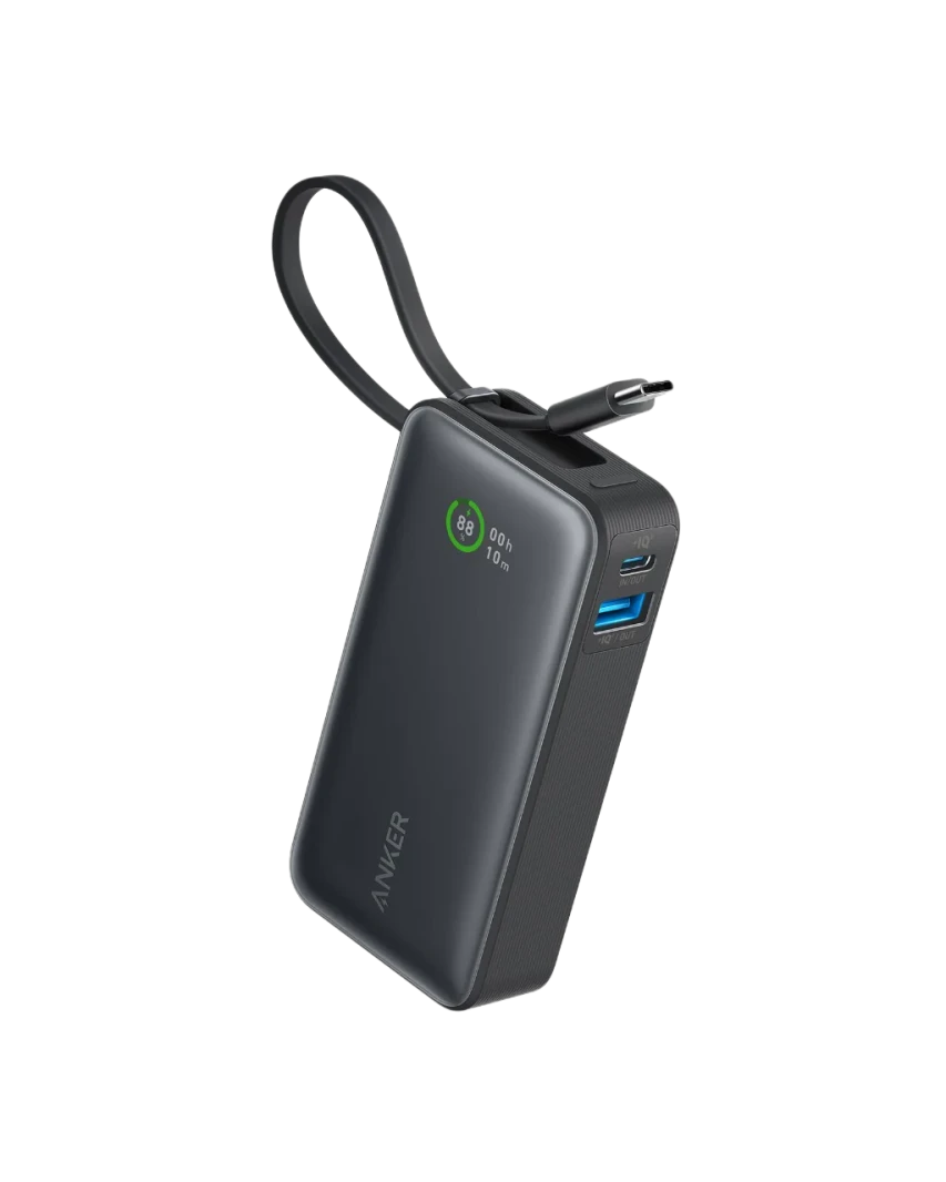 باور بانك أنكر نانو بقوة 30 وات مع كابل USB-C مدمج