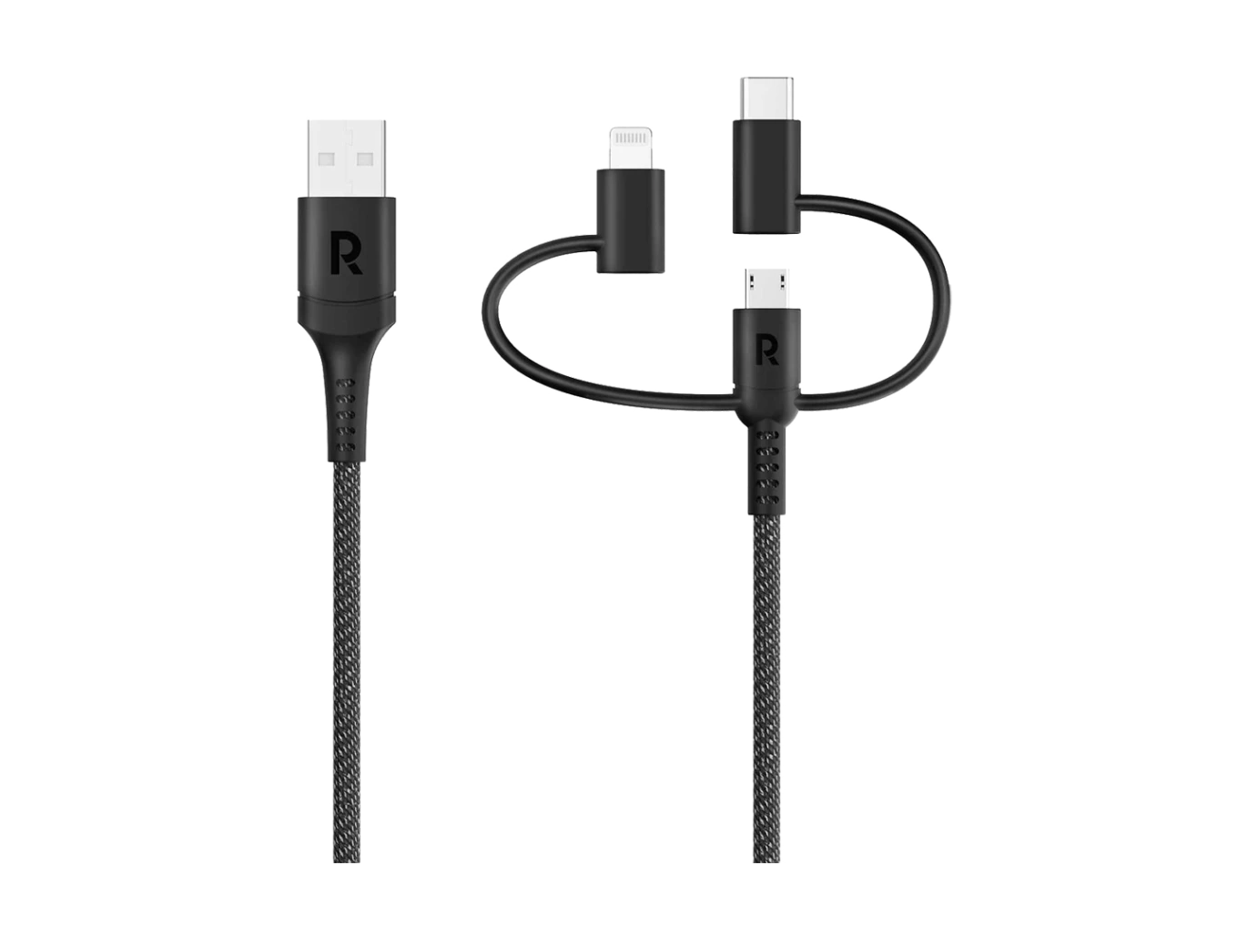 RAVPower RP-CB1033 3 in 1 Type-A To Micro+type C+lightning Cable 1.2m