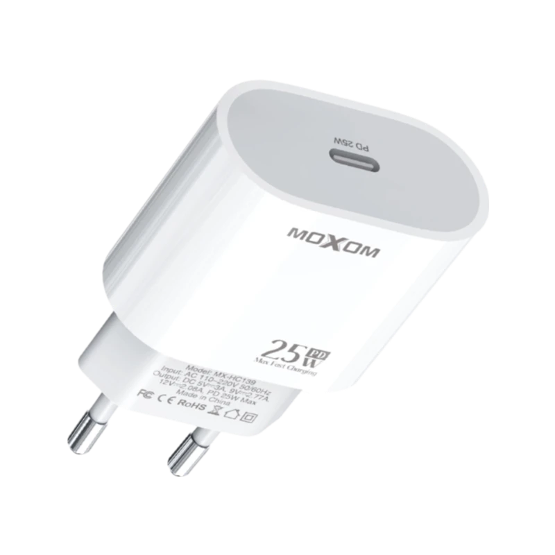 شاحن Moxom MX-HC139 Lightning Fast بقوة 25 وات