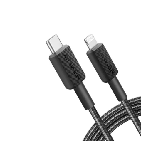 كابل بيانات USB-C إلى Lightning، 1.8 متر - أسود