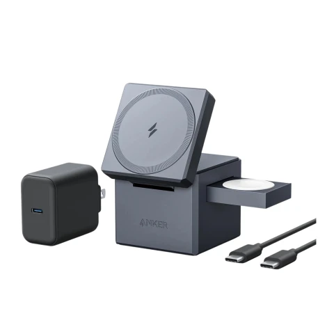 Anker 3-in-1 Cube with Mag Safe - Silver