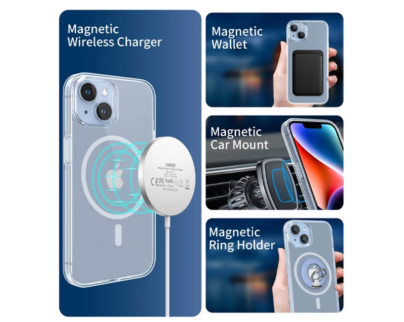 جراب هاتف مغناطيسي شفاف من Choetech PC0119 لهاتف iPhone