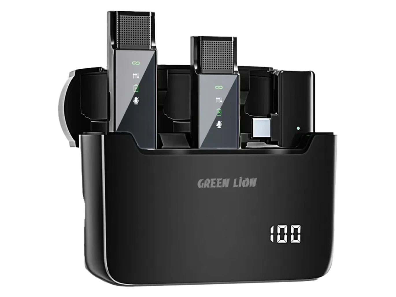 Green Lion 2 in 1 Digital Display Microphone (Type-C)