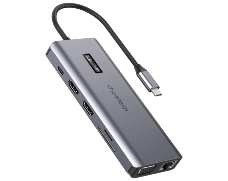 محطة إرساء Choetech HUB-M26-V2 متعددة المنافذ 12 في 1 من النوع C