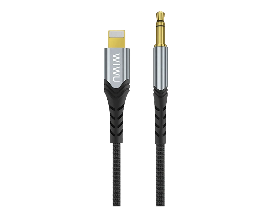 WiWU YP02 Lightning إلى 3.5 ملم صوت Aux 1.5 متر