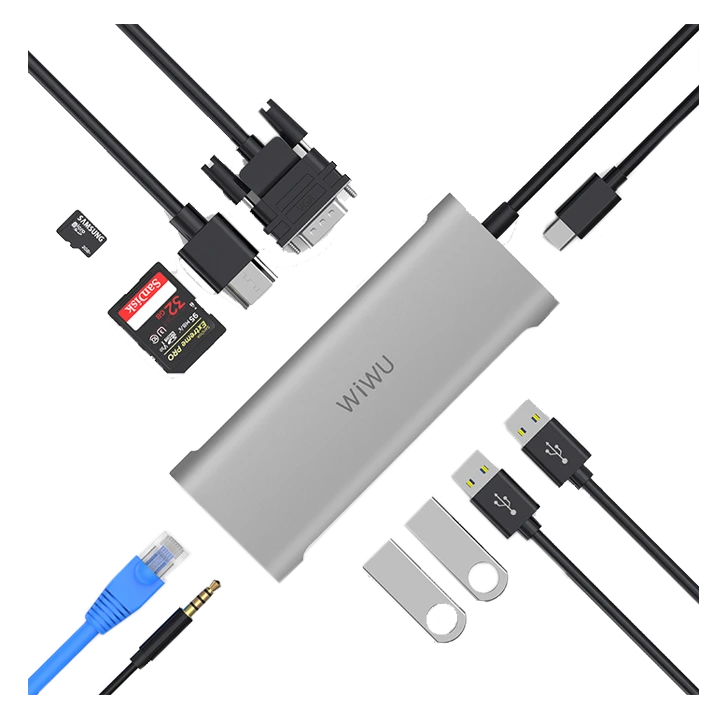 WiWU Alpha 11 In 1 Type-C Hub Adapter