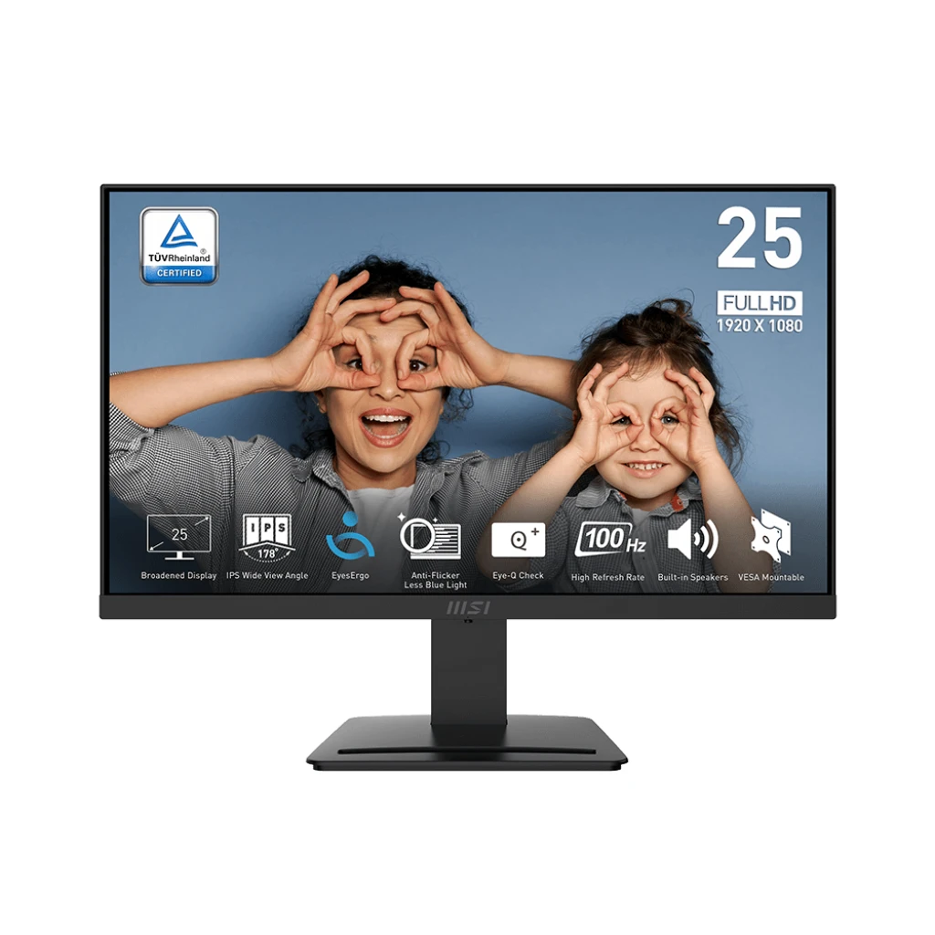 MSI Monitor PRO MP253 25″ FHD | 100Hz | Flat | IPS | SPEAKER | HDMI / DisplayPort | Black