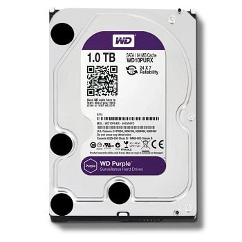 Western Digital 1TB Purple Surveillance Hard Drive BY Hikvision [ WD10PURX ]