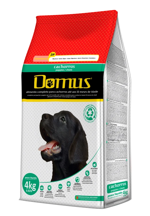 Complete  food for puppies up to 12 months old. Available in 4kg and 20Kg packaging.