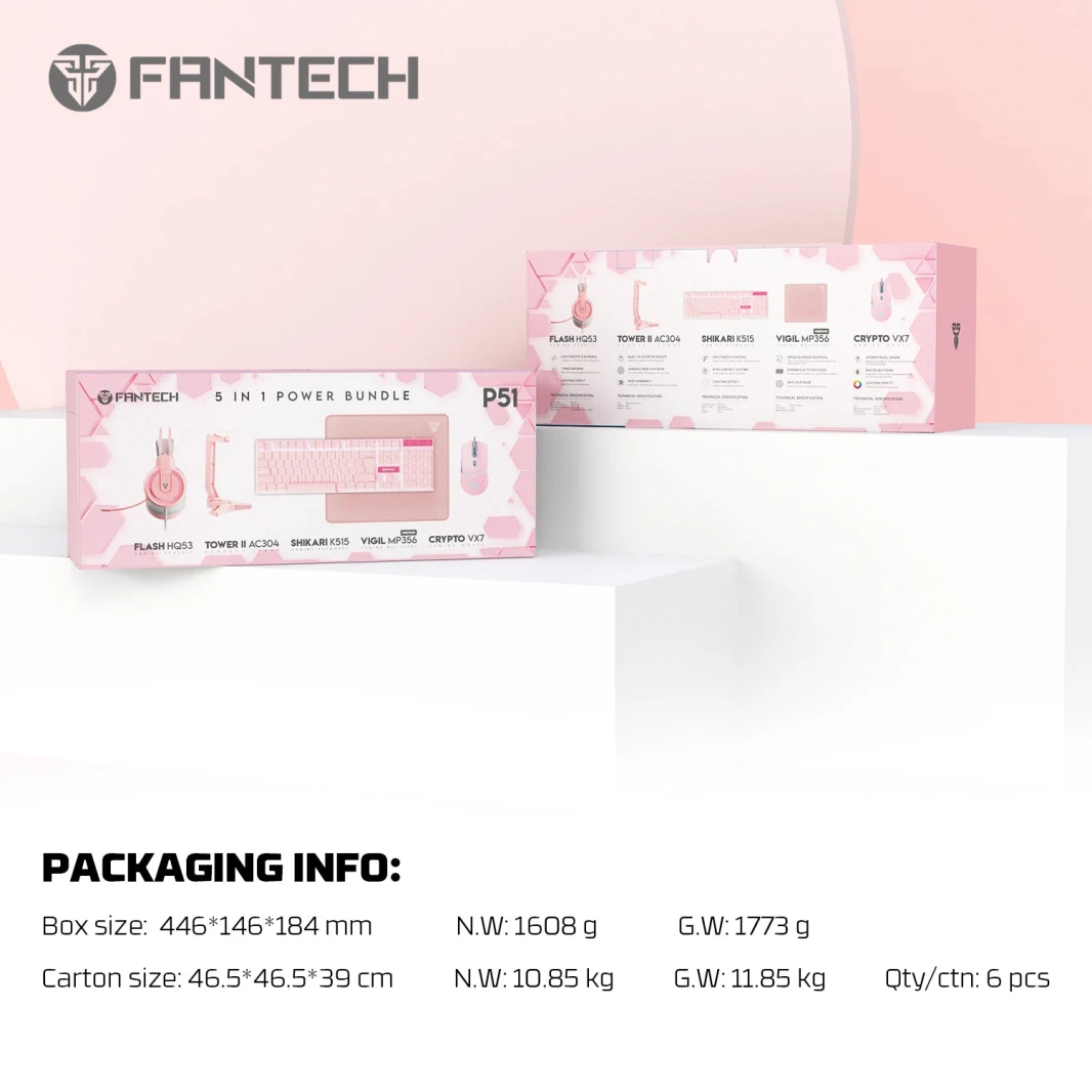FANTECH P51 Power Bundle Gaming Keyboard and Mouse