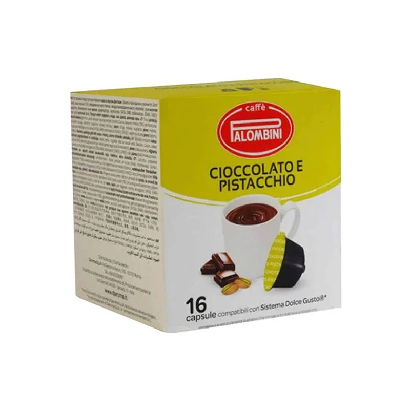 Palombni Coffee Capsules Dolce Gusto Chocolate And Pistachio 14gm 16 Pieces
