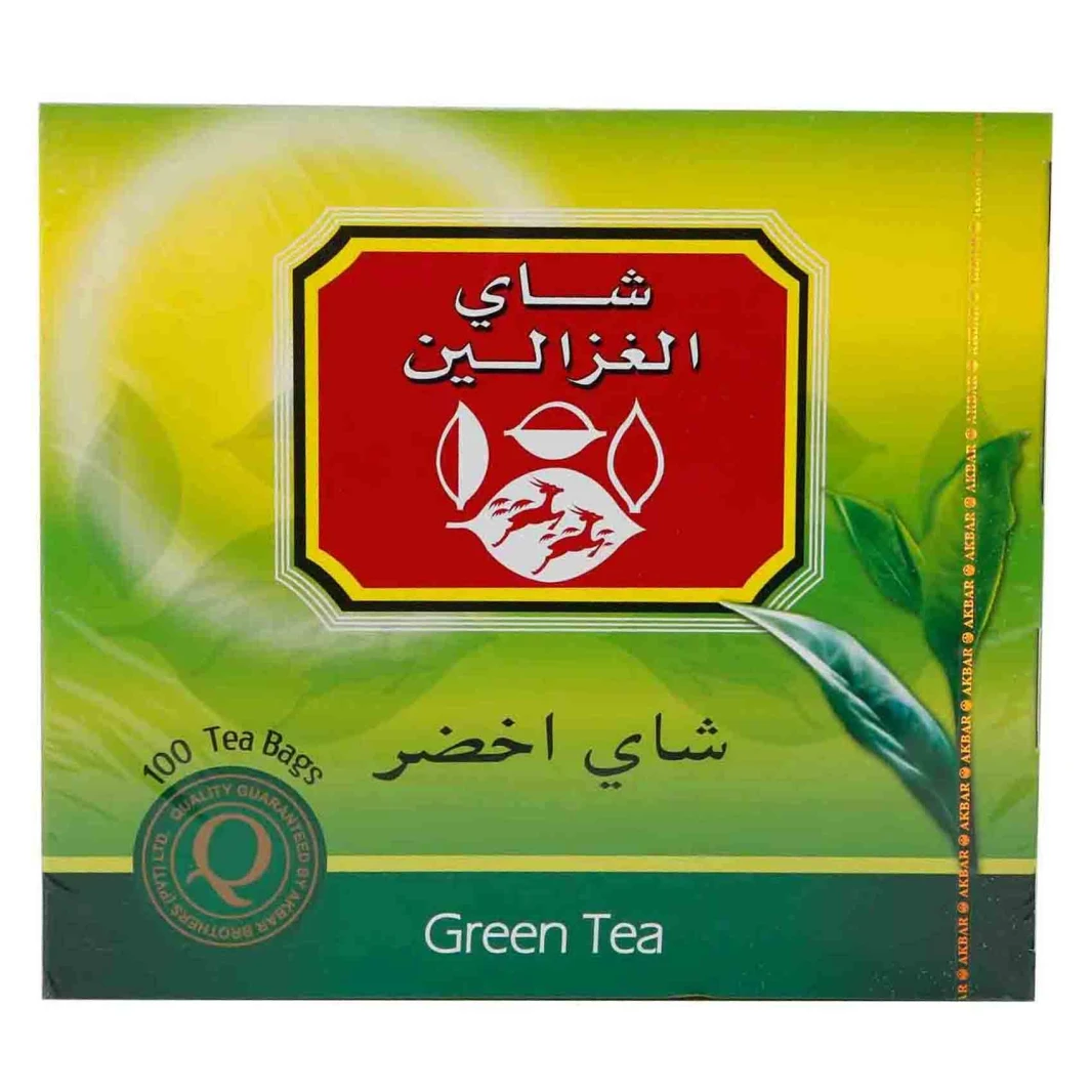 شاي الغزالين أخضر 100 كيس