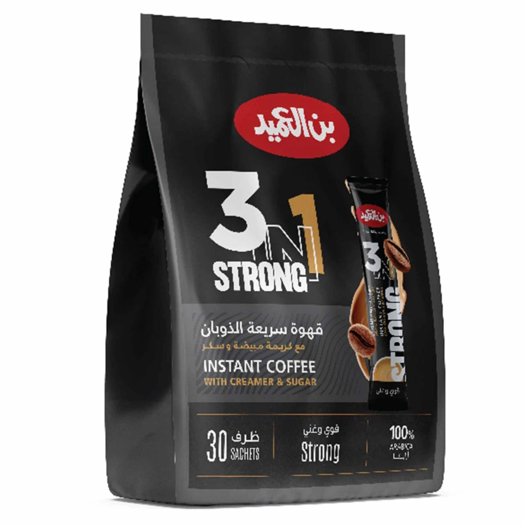 Al-Ameed 3 in 1 Strong Instant Coffee 30 Sachets