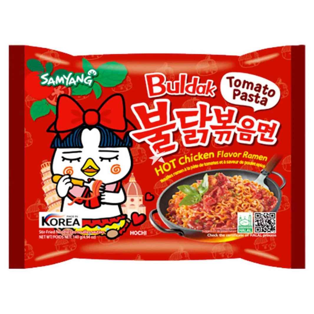 Samyang Noodles Buldak Tomato Spicy Chicken Flavor Noodles 140g