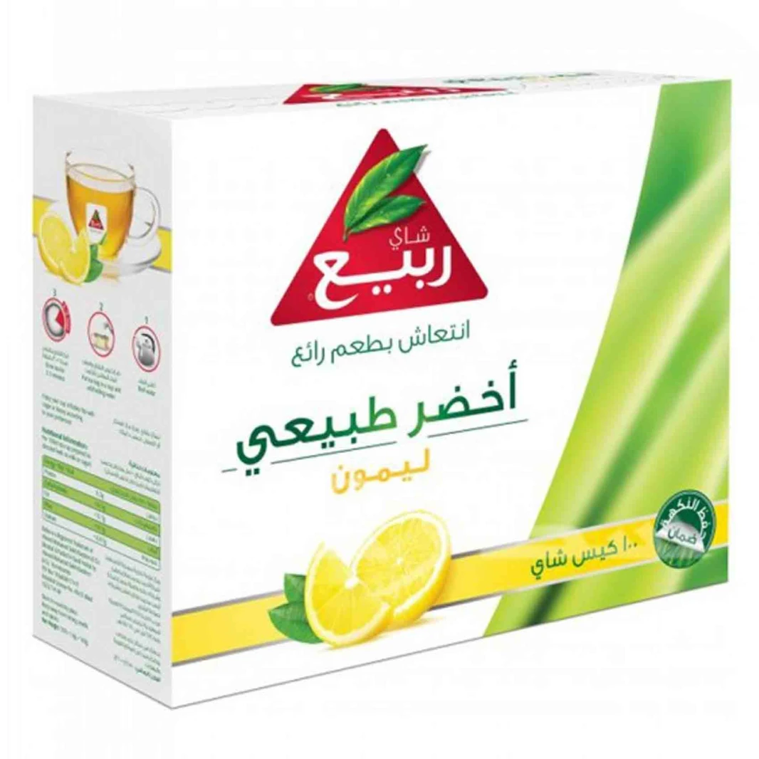 شاي ربيع أخضر ليمون 100 كيس