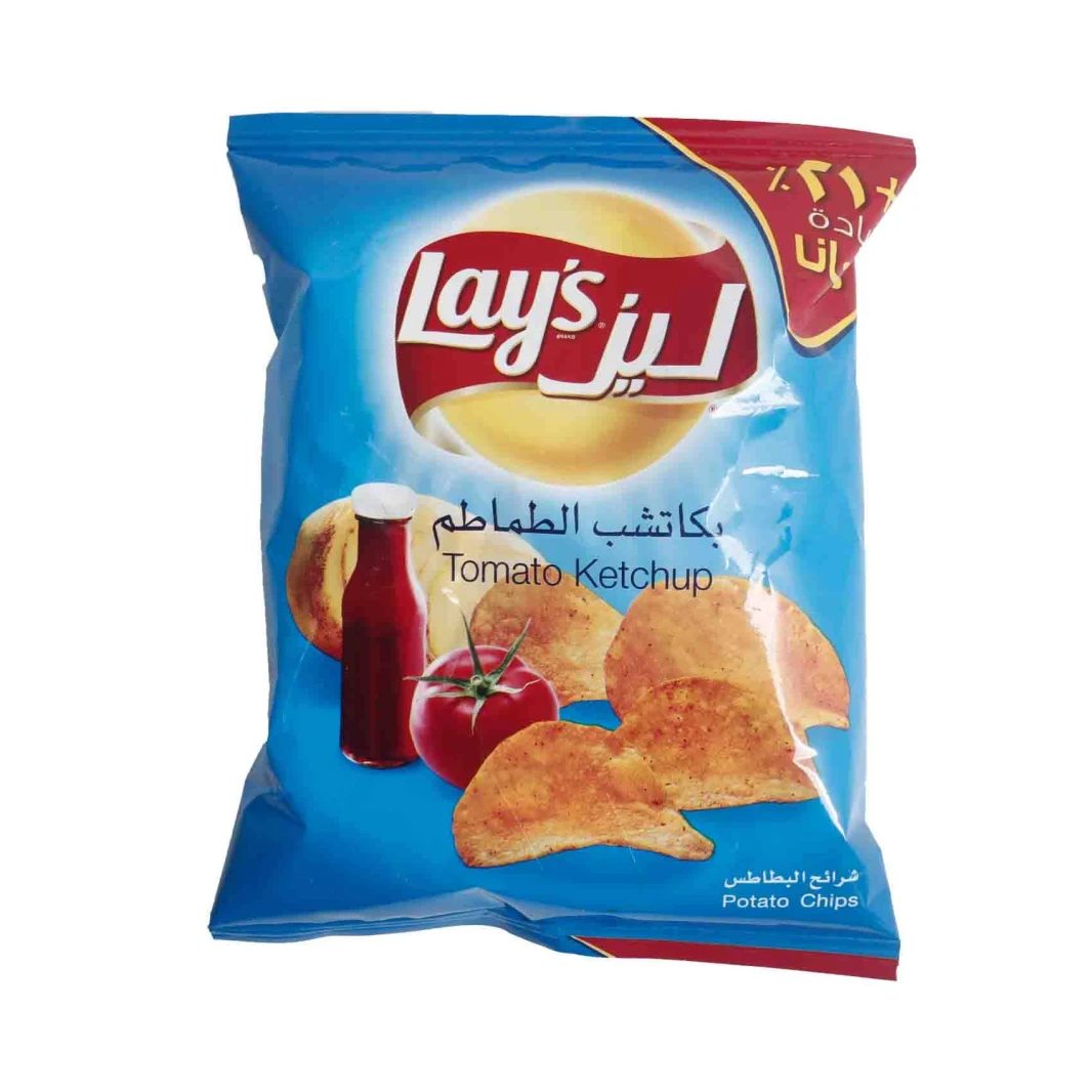 ليز شيبس بطاطا بنكهة الكاتشب الطماطم 12 غرام