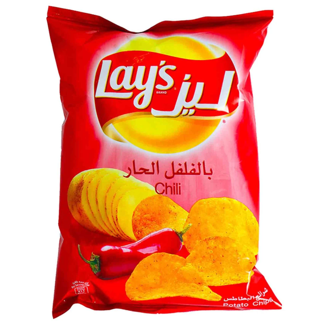 ليز شيبس بطاطا بنكهة الفلفل الحار 62 غرام