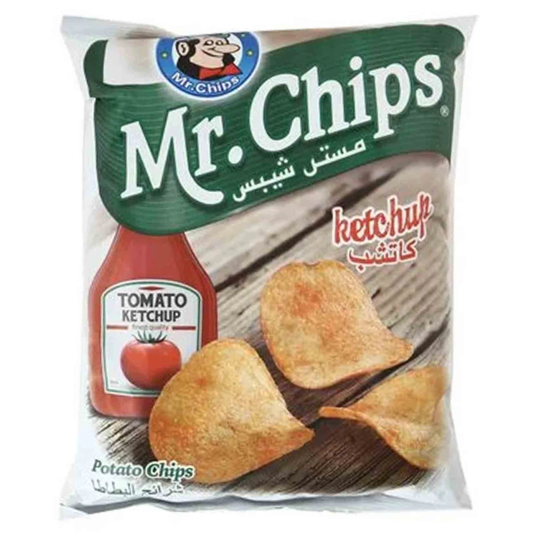 مستر شيبس شرائح البطاطا بنكهة الكاتشب 140 غرام