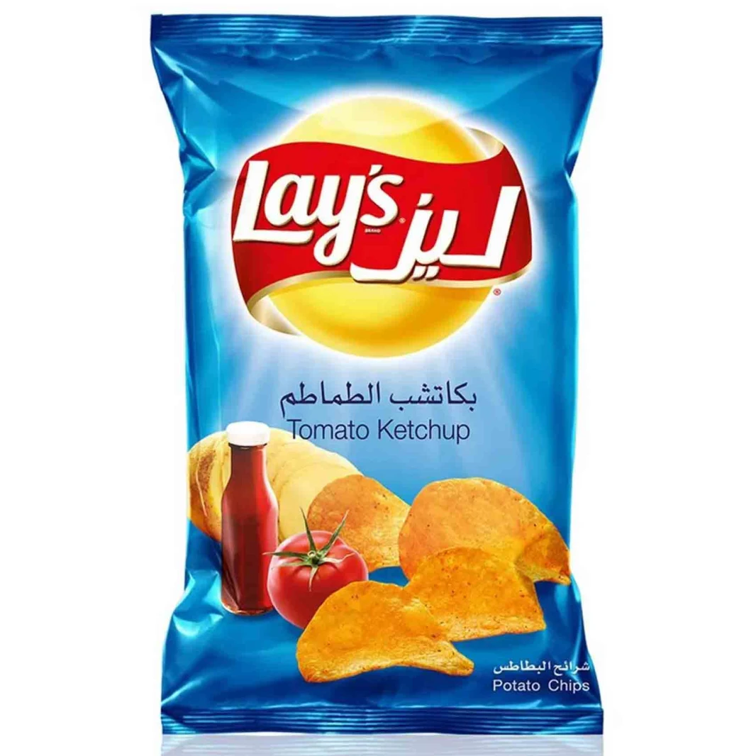 ليز شيبس بطاطا بنكهة الكاتشب الطماطم 29 غرام