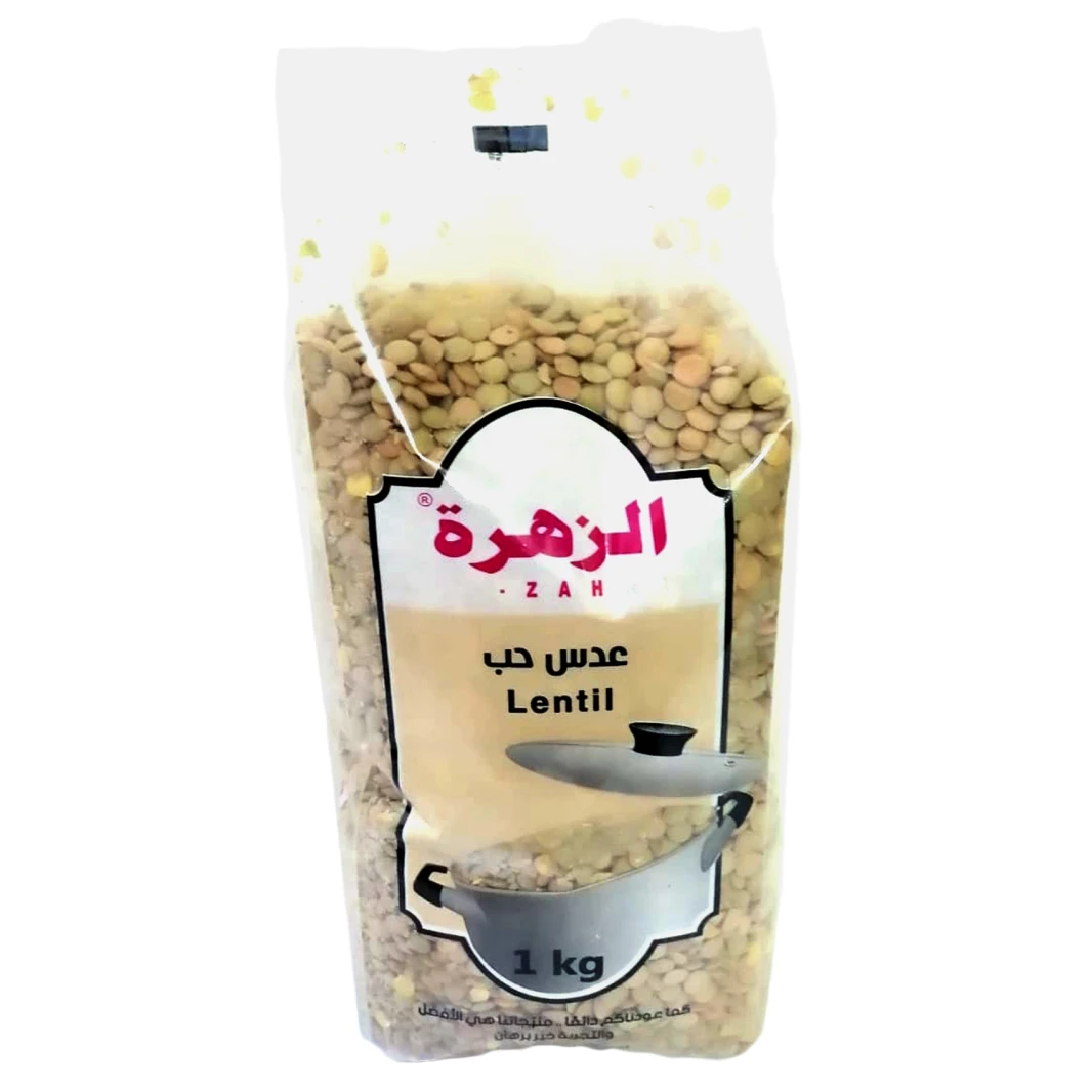 الزهرة عدس أخضر حب 1 كغم