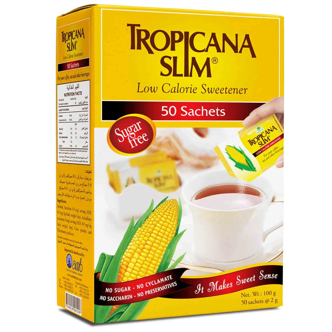 Tropicana Slim Low Calorie Sugar Free Sweetener 50 Sachets
