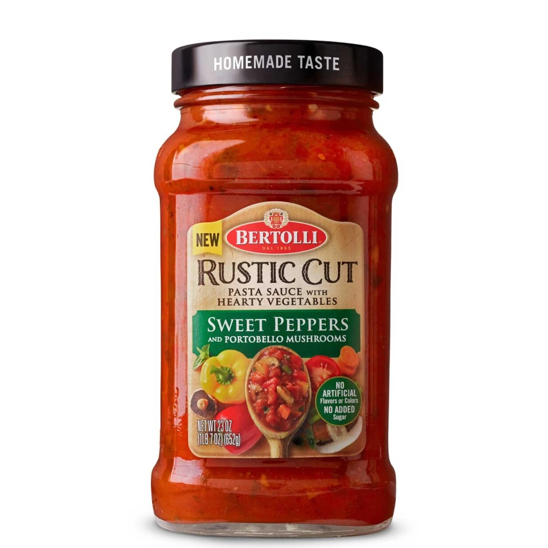 Bertolli Rustic Cut Sweet Pepper Sauce with Portobello Mushrooms 652g