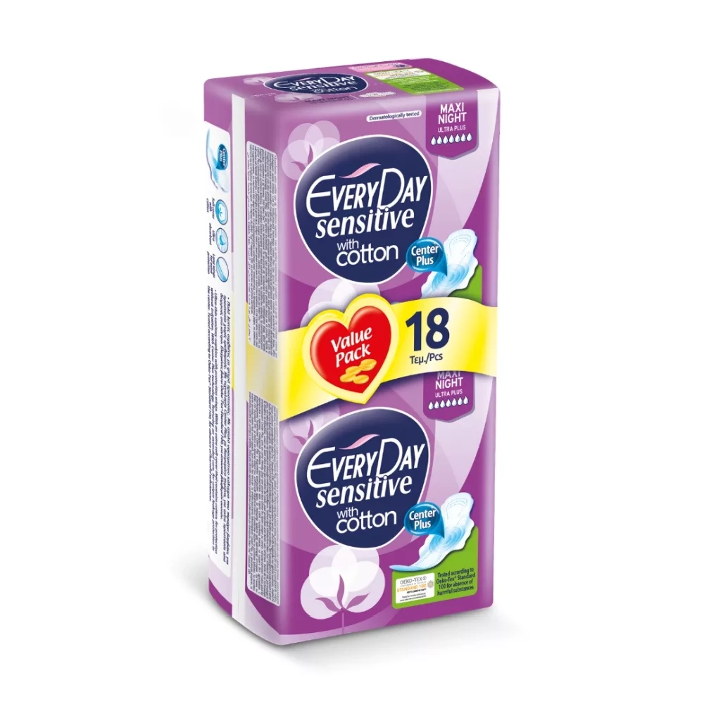 Everyday EVERYDAY SENSITIVE MAXI NIGHT ECO. 18 PCS