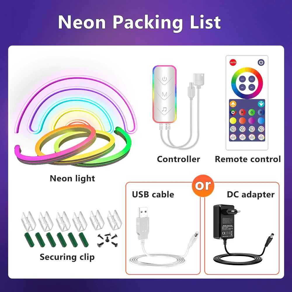 شريط نيون ذكي LED RGB WS2811