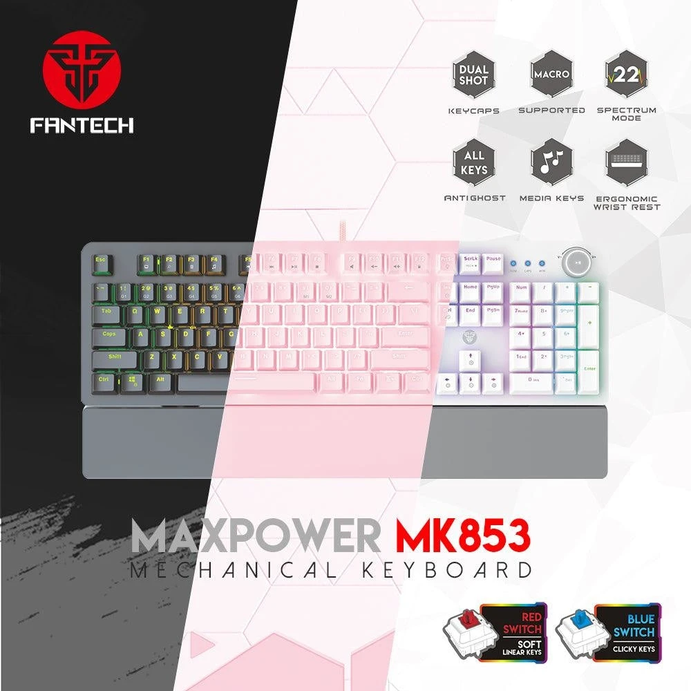 لوحة مفاتيح ميكانيكية FANTECH MAXPOWER MK853 V2