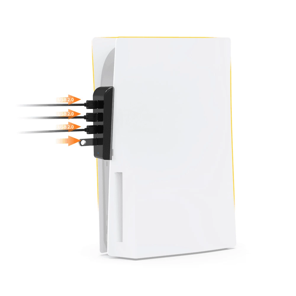 موزع USB 2.0 من 1 إلى 4 من DOBE لوحدة تحكم الألعاب PS5 TP5-0576