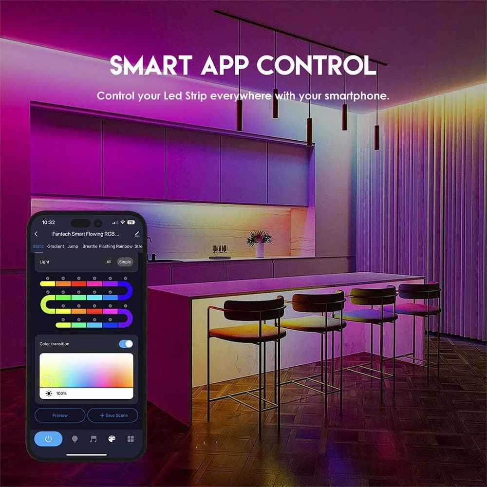 مجموعة شرائط LED RGB الذكية من Fantech SLS0203 + LA1ALS 3M