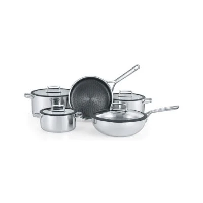 Arshia 10 Piece Heavy Duty Non-Stick Stainless Steel Cookware Set