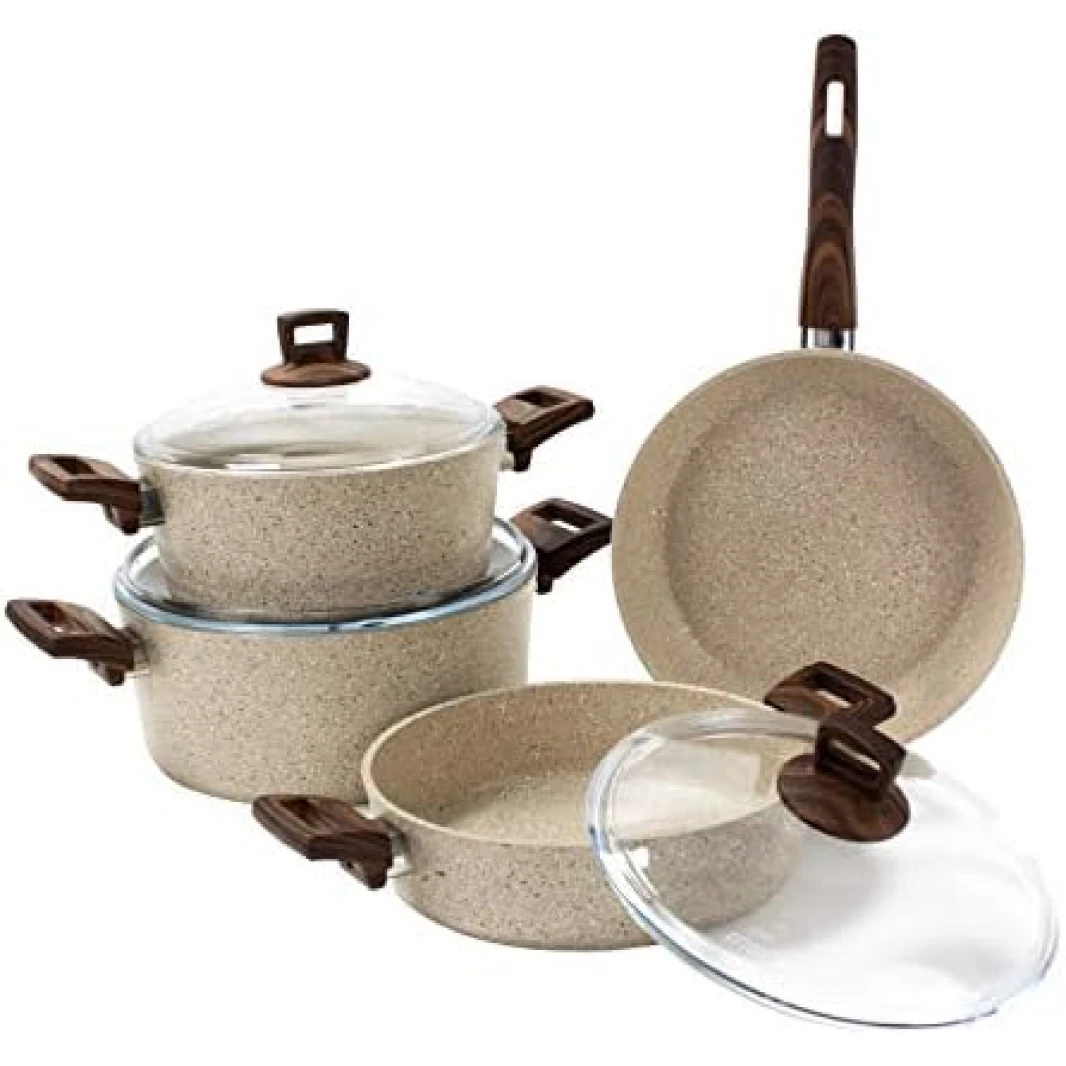 OMS 3911 Beige Pot + Frying Pan Set/7