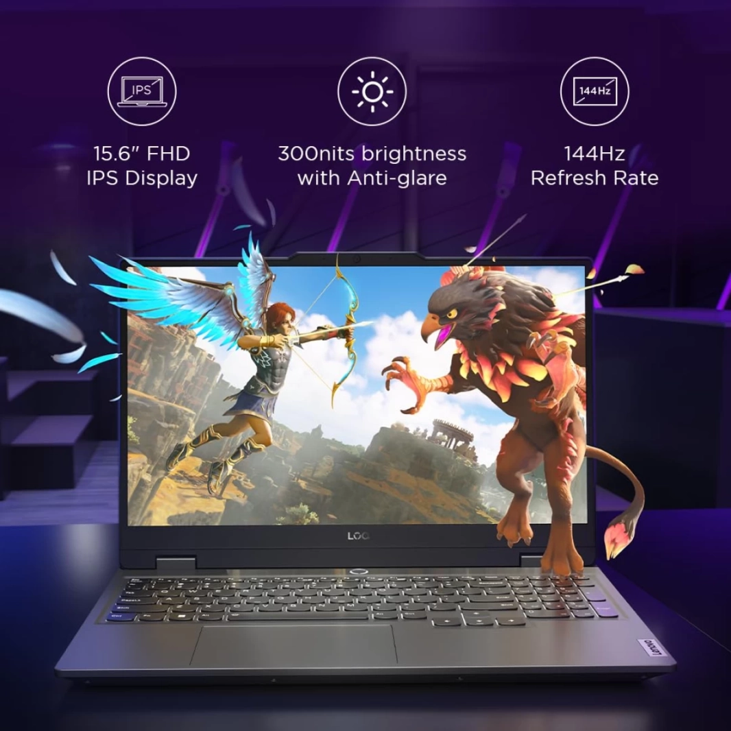 كمبيوتر ألعاب جديد من لينوفو LOQ (2024) معالج Intel Core i7 13650HX من الجيل الثالث 14 نواة مع محرك AI + شريحة LA1 وبطاقة رسوميات Nvidia وRTX 4060 وذاكرة DDR5 بسعة 8 جيجابايت و24 جيجابايت وشاشة IPS بم