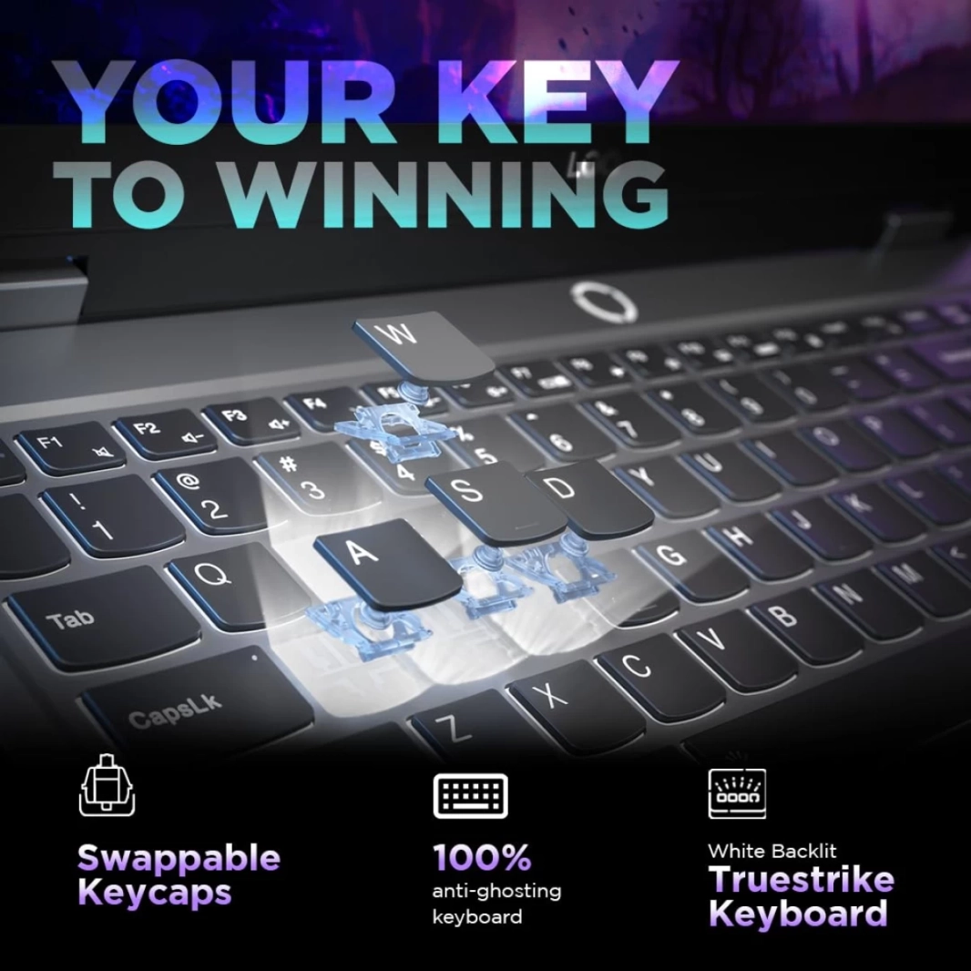 كمبيوتر ألعاب جديد من لينوفو LOQ (2024) معالج Intel Core i7 13650HX من الجيل الثالث 14 نواة مع محرك AI + شريحة LA1 وبطاقة رسوميات Nvidia وRTX 4060 وذاكرة DDR5 بسعة 8 جيجابايت و24 جيجابايت وشاشة IPS بم