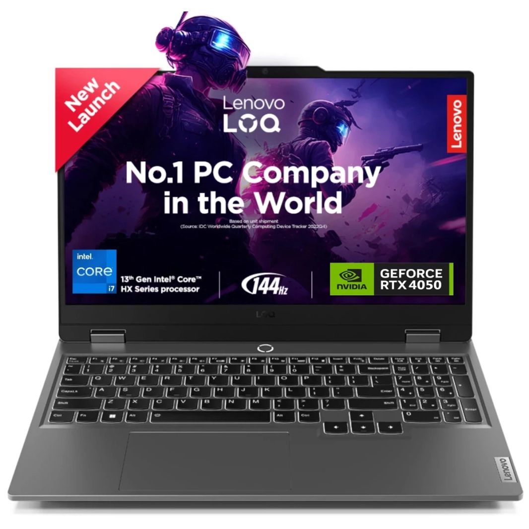 كمبيوتر ألعاب جديد من لينوفو (2024) - معالج Intel Core i7 13650HX من الجيل الثالث، 14 نواة، مع محرك AI + شريحة LA1، وبطاقة رسوميات Nvidia وRTX 4050، وذاكرة DDR5 بسعة 6 جيجابايت و24 جيجابايت، وشاشة IPS