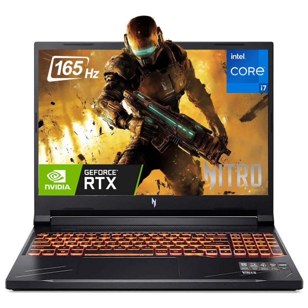 Acer Nitro V 16 (2024) ANV16-71 14Gen Intel Core i7 14650HX 16-Cores  w/ DDR5 Memory & Nvidia RTX 4050 6GB & 16" IPS 165Hz Display - Black