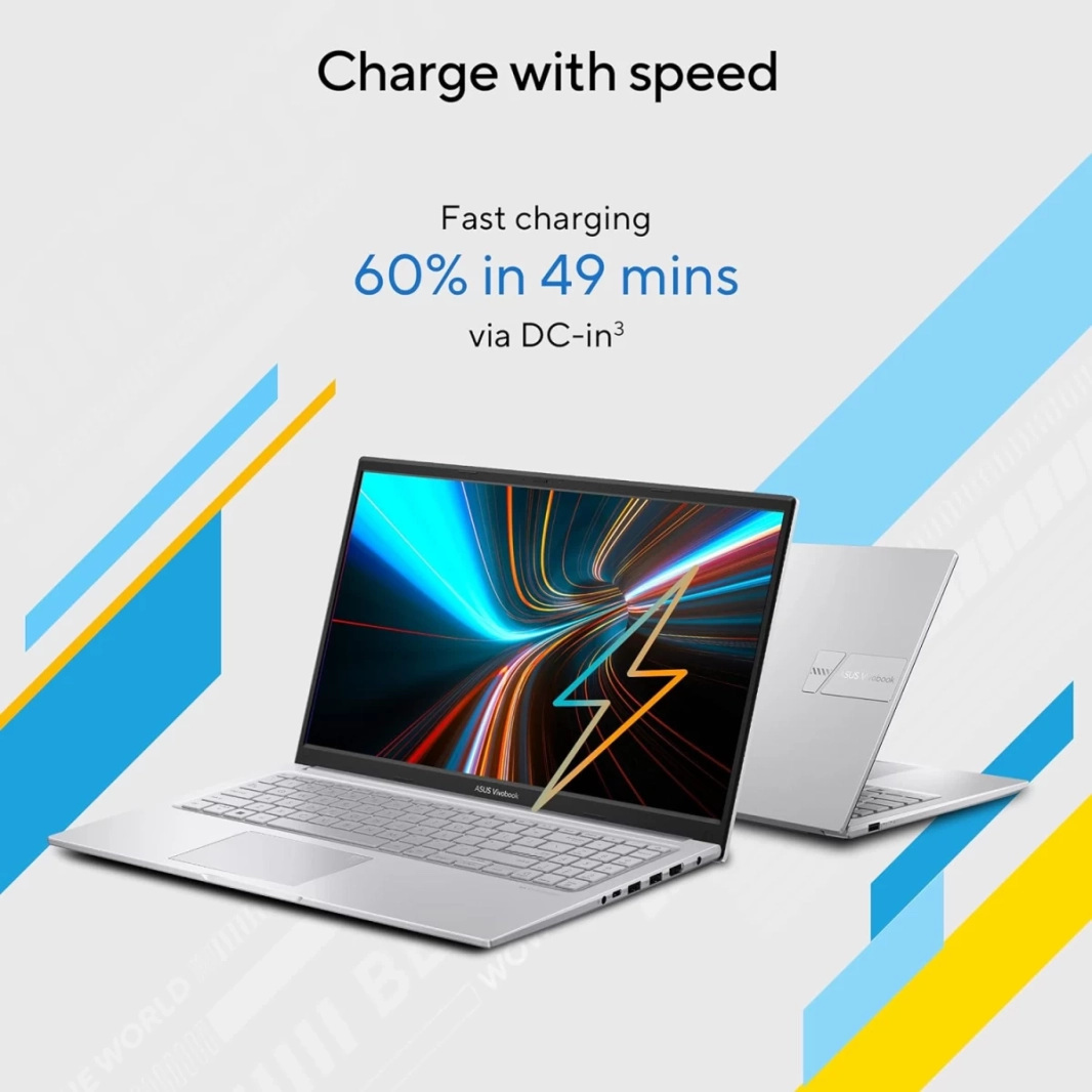 ASUS NEW Vivobook 15X (2023) K3504VA الجيل الثالث عشر من Intel Core i7 10-Cores Fast Charge رفيع وخفيف الوزن بدرجة عسكرية - فضي