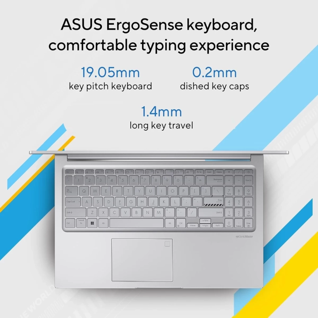 ASUS NEW Vivobook 15X (2023) K3504VA الجيل الثالث عشر من Intel Core i7 10-Cores Fast Charge رفيع وخفيف الوزن بدرجة عسكرية - فضي