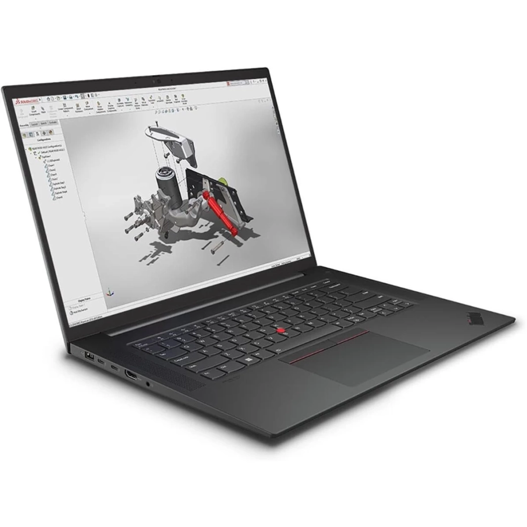 Lenovo ThinkPad P1 Gen 6 (2023) محطة عمل محمولة جديدة بمعالج Intel Core i7 vPro من الجيل الثالث عشر و14 نواة معتمدة من ISV مع Nvidia RTX 4080 12GB DDR6 و2.5K IPS 165Hz - أسود