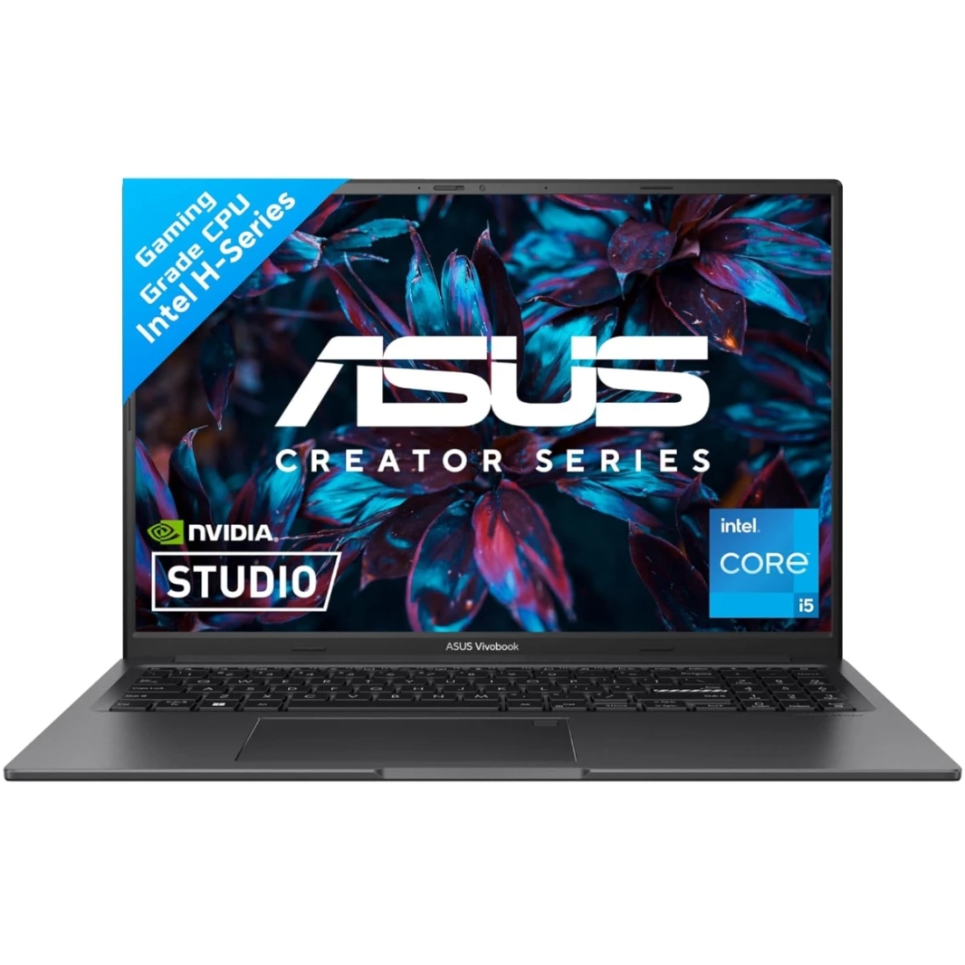 ASUS Creator Series Vivobook 16X (2023) K3605ZF 12Gen Intel Core i5 12500H 12-Cores  High-Performance Processor w/ Nvidia RTX 2050 4GB & 144 Hz Display (Customized) - Black