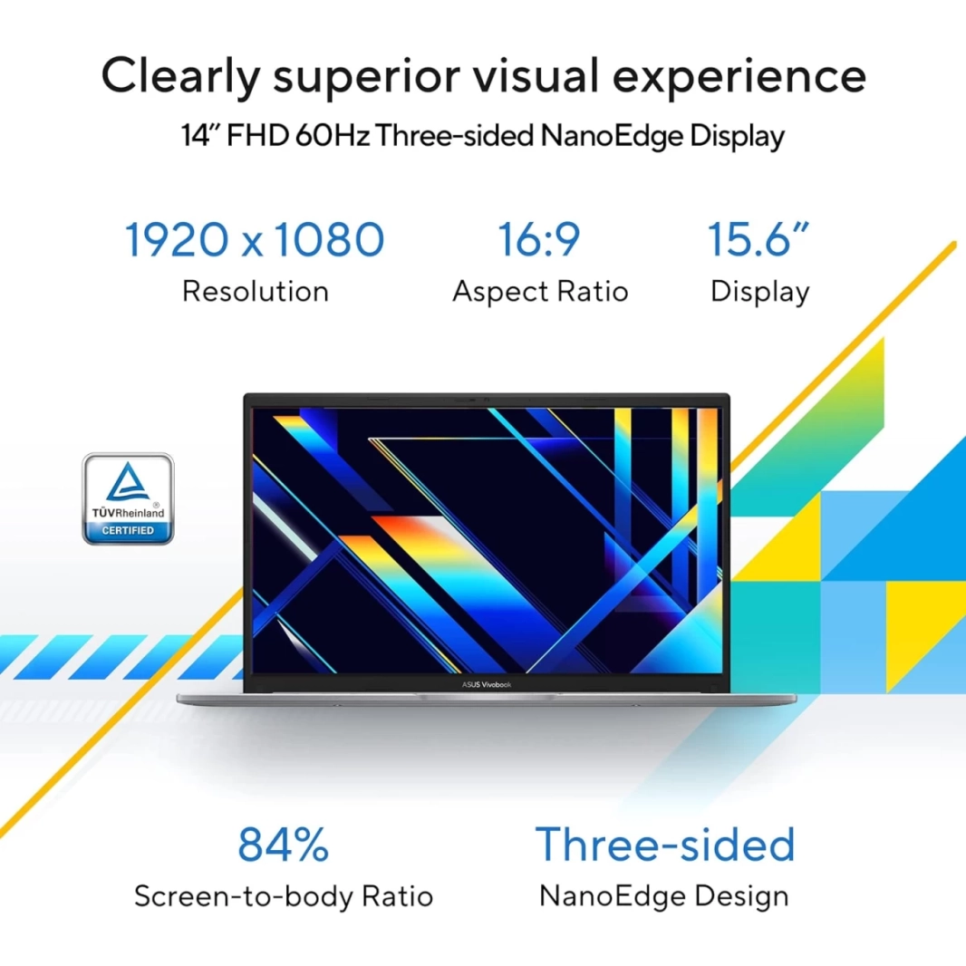 ASUS NEW Vivobook 15 (2023) X1504VA جديد، معالج Intel Core i7 من الجيل الثالث عشر، 10 أنوية، رفيع وخفيف الوزن، درجة عسكرية (مخصص) - فضي