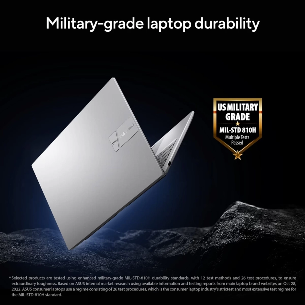 ASUS NEW Vivobook 15 (2023) X1504VA جديد، معالج Intel Core i7 من الجيل الثالث عشر، 10 أنوية، رفيع وخفيف الوزن، درجة عسكرية (مخصص) - فضي