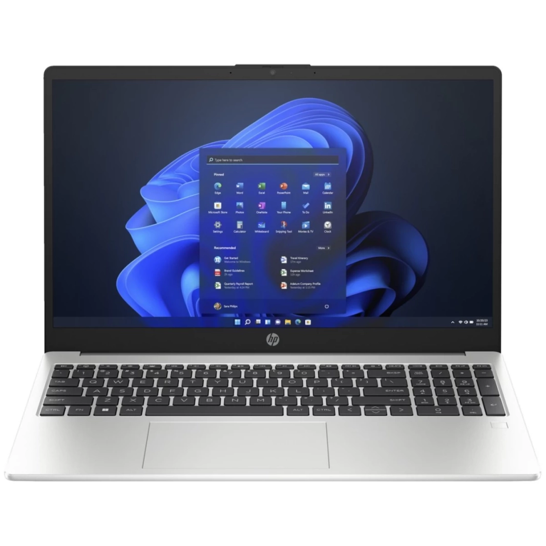 كمبيوتر HP Essential 250 G10 (2023) الجديد بمعالج Intel Core i3 13Gen سداسي النواة ومناسب للأعمال التجارية ولوحة مفاتيح بإضاءة خلفية وشاشة IPS - فضي