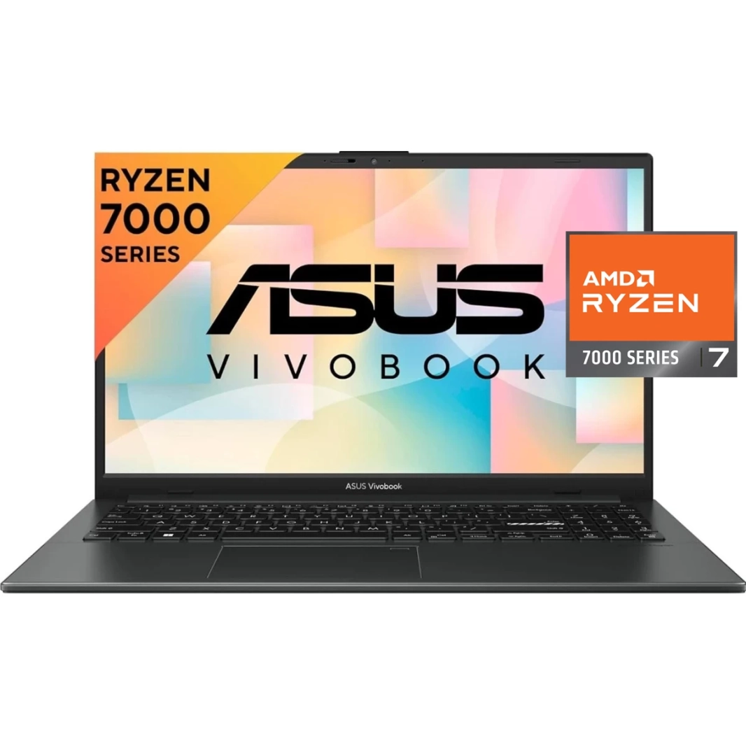 Asus VivoBook 16 (2023) M1605YA جديد من الجيل السابع AMD Ryzen 7 8-Cores مع شاشة IPS كبيرة مقاس 16 بوصة وشحن سريع (مخصص) - أسود