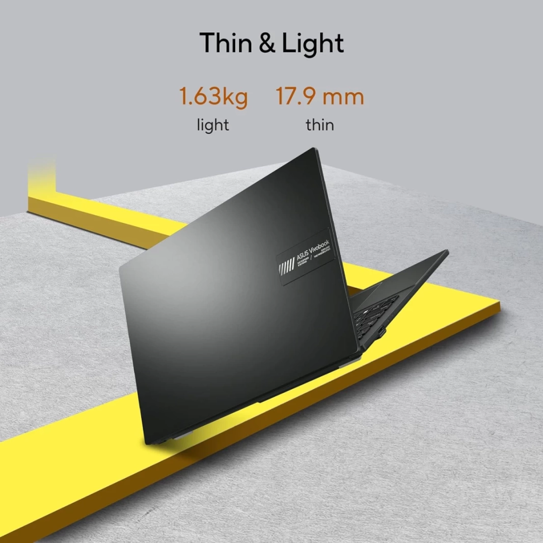 Asus VivoBook 16 (2023) M1605YA جديد من الجيل السابع AMD Ryzen 7 8-Cores مع شاشة IPS كبيرة مقاس 16 بوصة وشحن سريع (مخصص) - أسود