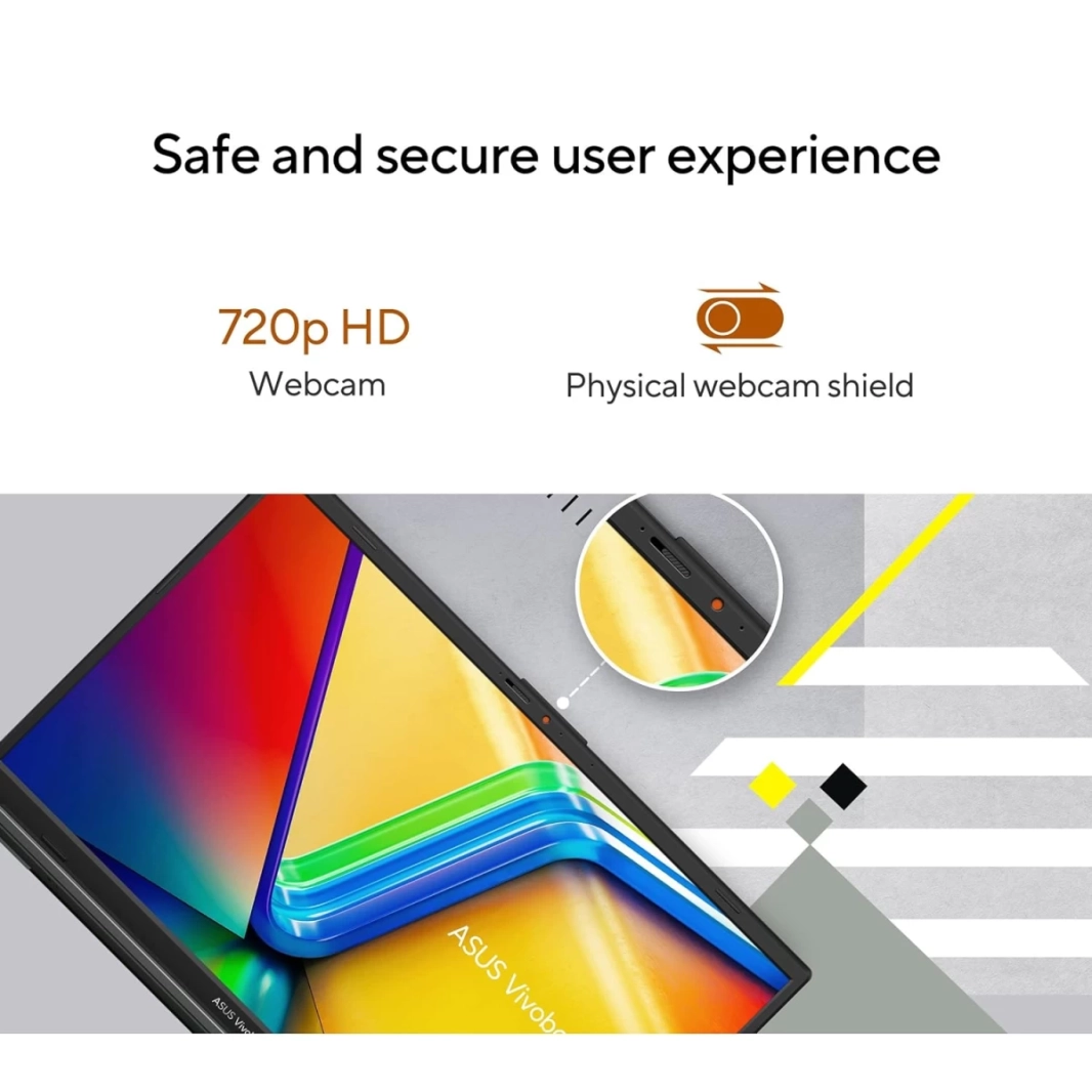 Asus VivoBook 16 (2023) M1605YA جديد من الجيل السابع AMD Ryzen 7 8-Cores مع شاشة IPS كبيرة مقاس 16 بوصة وشحن سريع (مخصص) - أسود