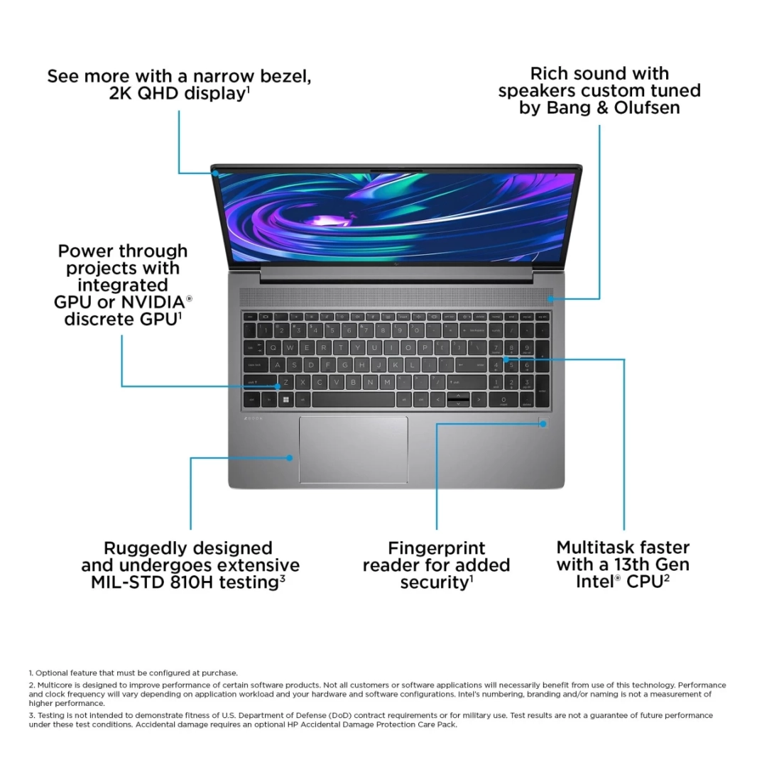 HP ZBook Power G10 Mobile Workstation 13Gen Intel Core i7 13700H 14-Cores Durable , Powerful & Secure w/ NVIDIA Quadro A500 4GB Graphic